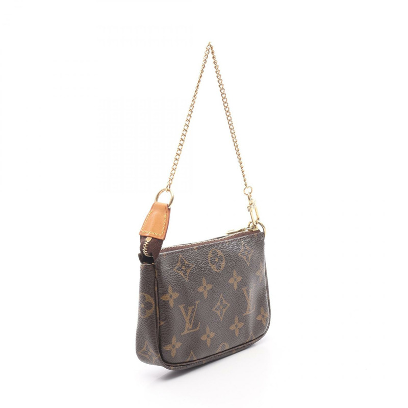 LOUIS VUITTON 迷你 Pochette Accessoires 手提包 M60153 Monogram 棕色二手 LV-1