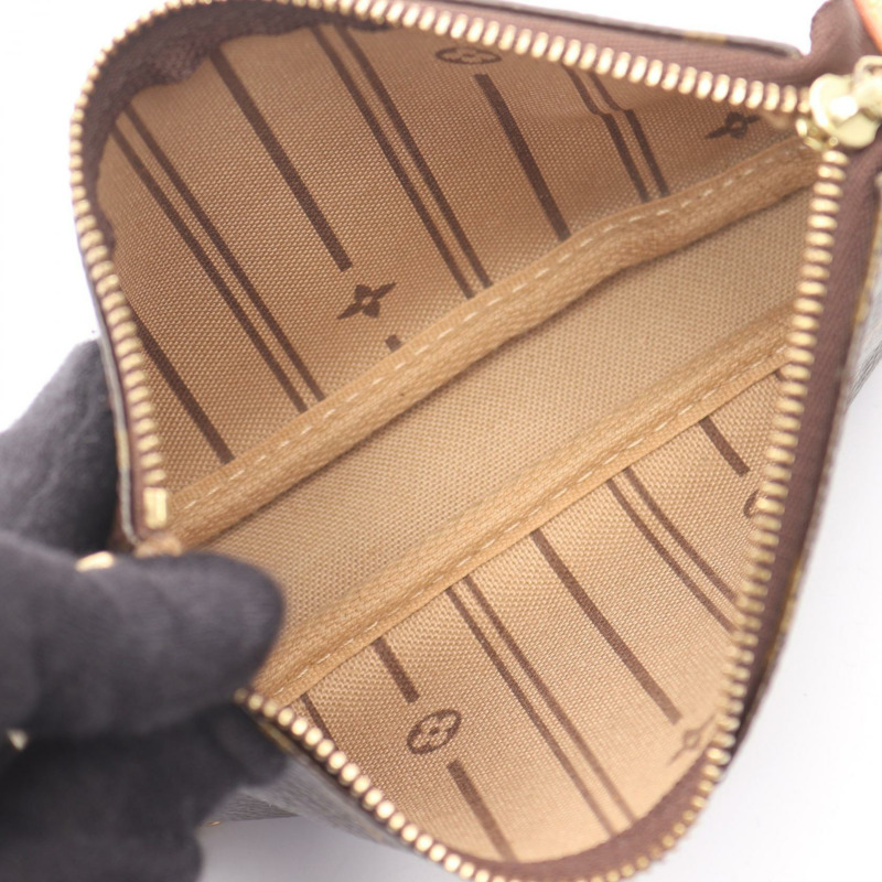 LOUIS VUITTON 迷你 Pochette Accessoires 手提包 M60153 Monogram 棕色二手 LV-2