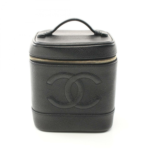 CHANEL Coco Mark 手提包 皮革 女款 黑色 A01998
