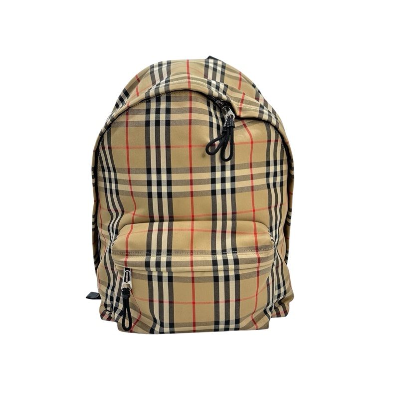 Burberry 經典格紋帆布後背包-0