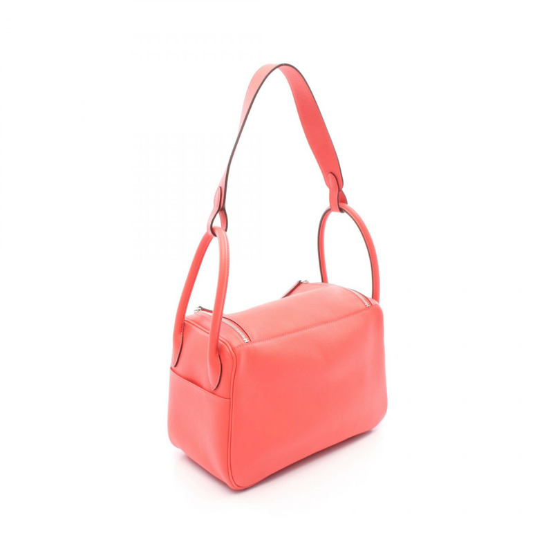 愛馬仕 Lindy 26 單肩包 Evercolor 皮革 粉紅玫瑰 齋浦爾 二手 女款 B SHW-1