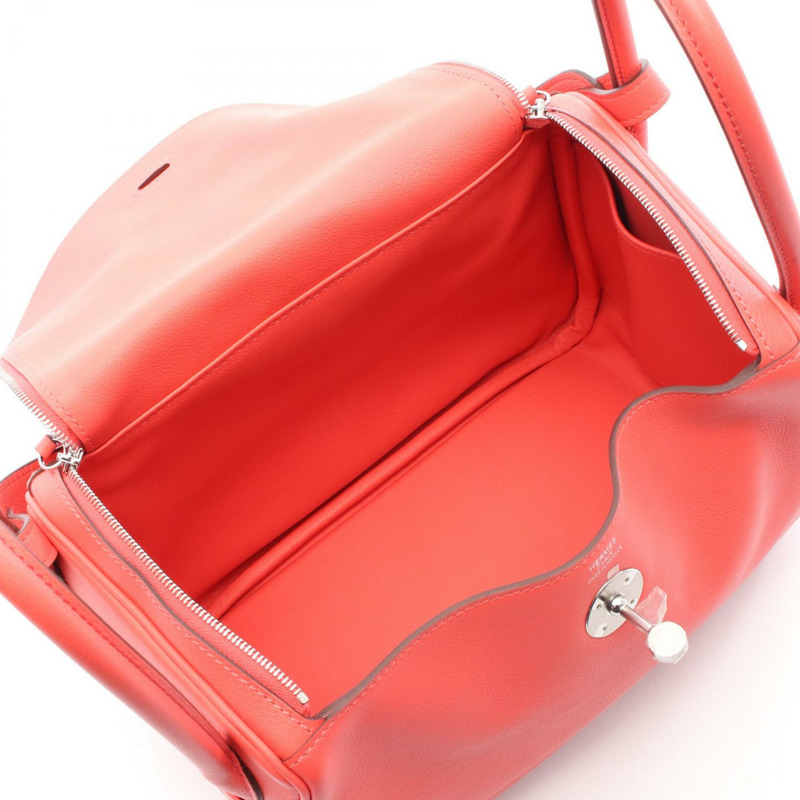 愛馬仕 Lindy 26 單肩包 Evercolor 皮革 粉紅玫瑰 齋浦爾 二手 女款 B SHW-2