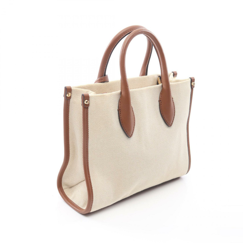 Michael Kors 肩背包 35S2G7ZC5C 帆布皮革米色棕色二手女士包-1