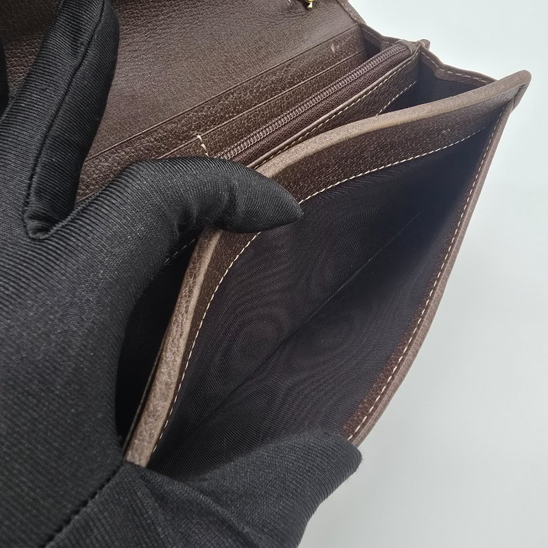 GUCCI GG OPHIDIA系列 WOC 咖色鏈條錢包-12