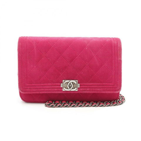 CHANEL Boy Chanel Matelasse 單肩包 面料 小羊皮 (綿羊皮) 女款 粉紅色 A80287