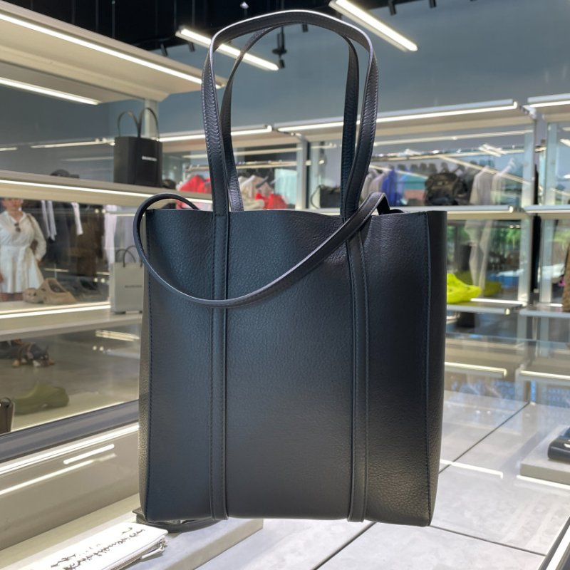 🎉新品好折扣✨Balenciaga Every Day 551810 XS 小牛皮托特包 黑色/附可拆卸調節肩背帶-4