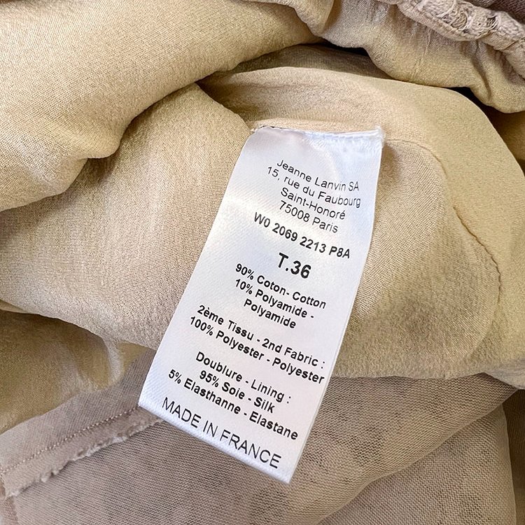 LANVIN 浪凡乾燥玫瑰粉色蕾絲魚尾洋裝 /禮服/削肩/S/36/XS/34-9