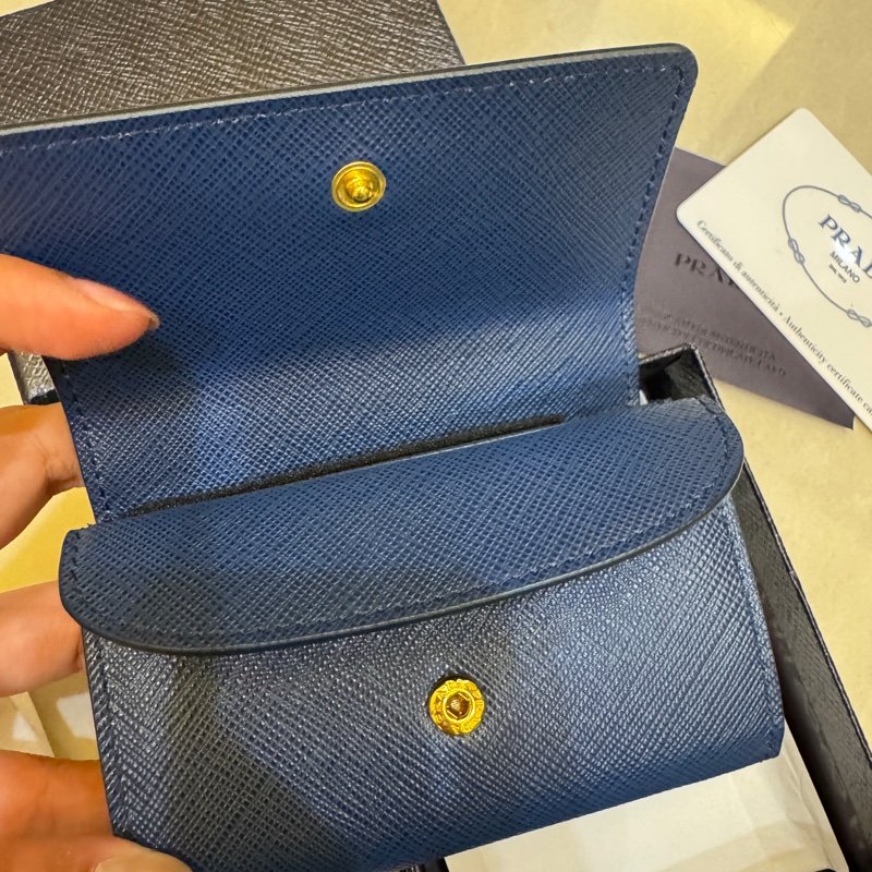 PRADA /藍色/零錢包/全新-3