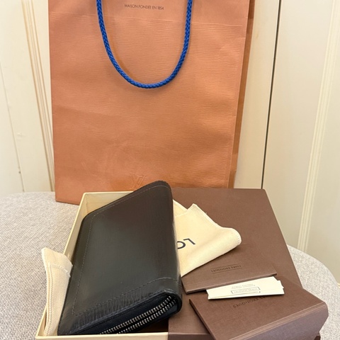 真品Louis Vuitton Zippy Organizer Utah M97026 男仕猶他牛皮長夾