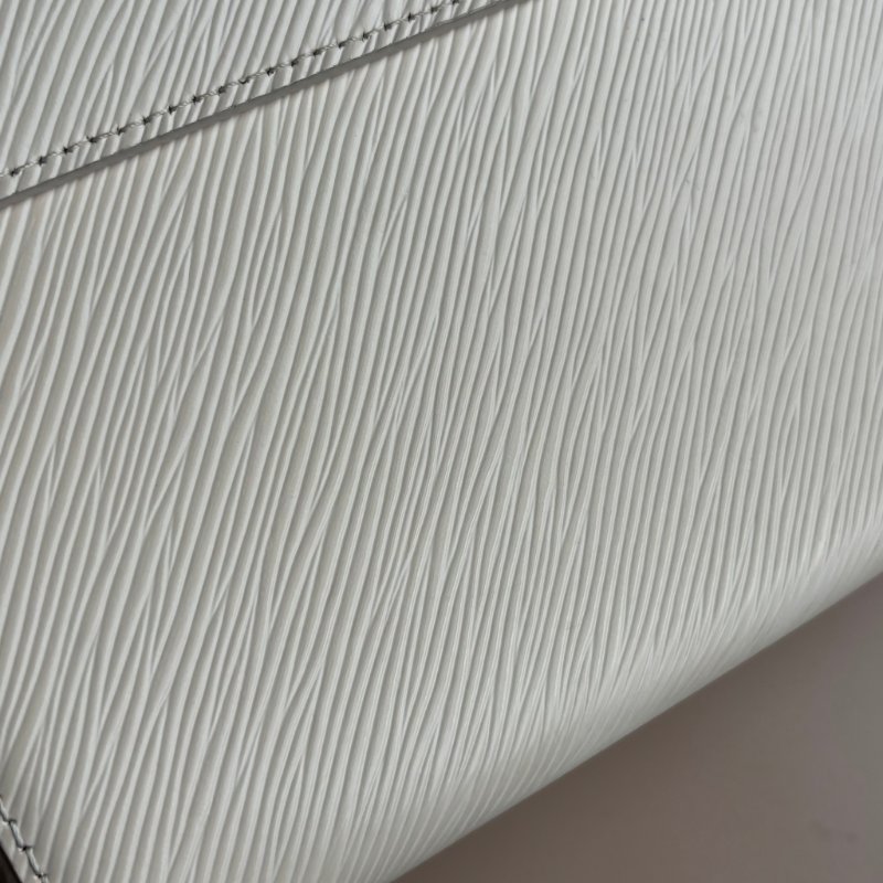 ::LOUIS VUITTON:: LV M22774 Twist白色EPI皮革金銀轉釦花卉手提鏈肩背兩用包MM-12