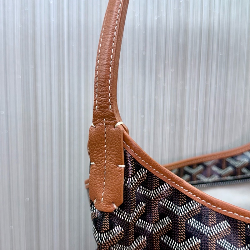 Goyard Hobo Bag 戈雅經典黑棕焦糖色肩背購物袋-13