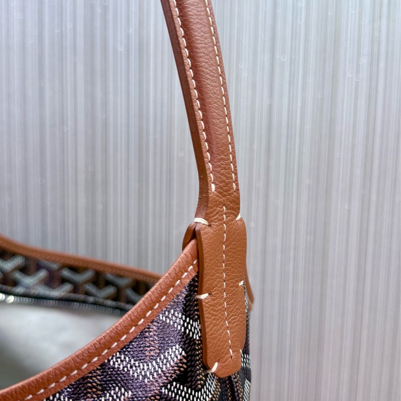 Goyard Hobo Bag 戈雅經典黑棕焦糖色肩背購物袋-14