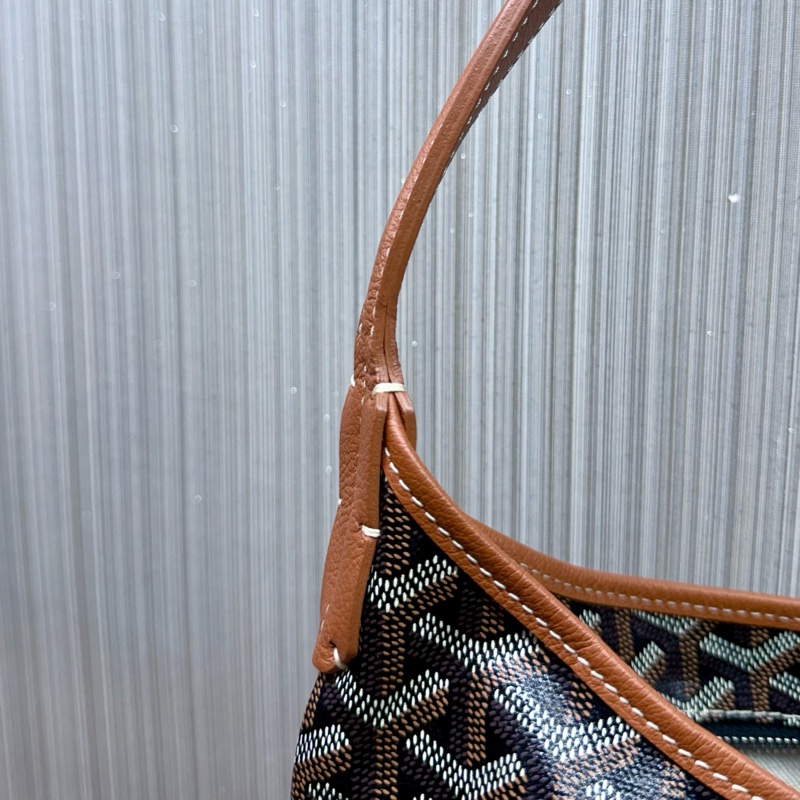 Goyard Hobo Bag 戈雅經典黑棕焦糖色肩背購物袋-15