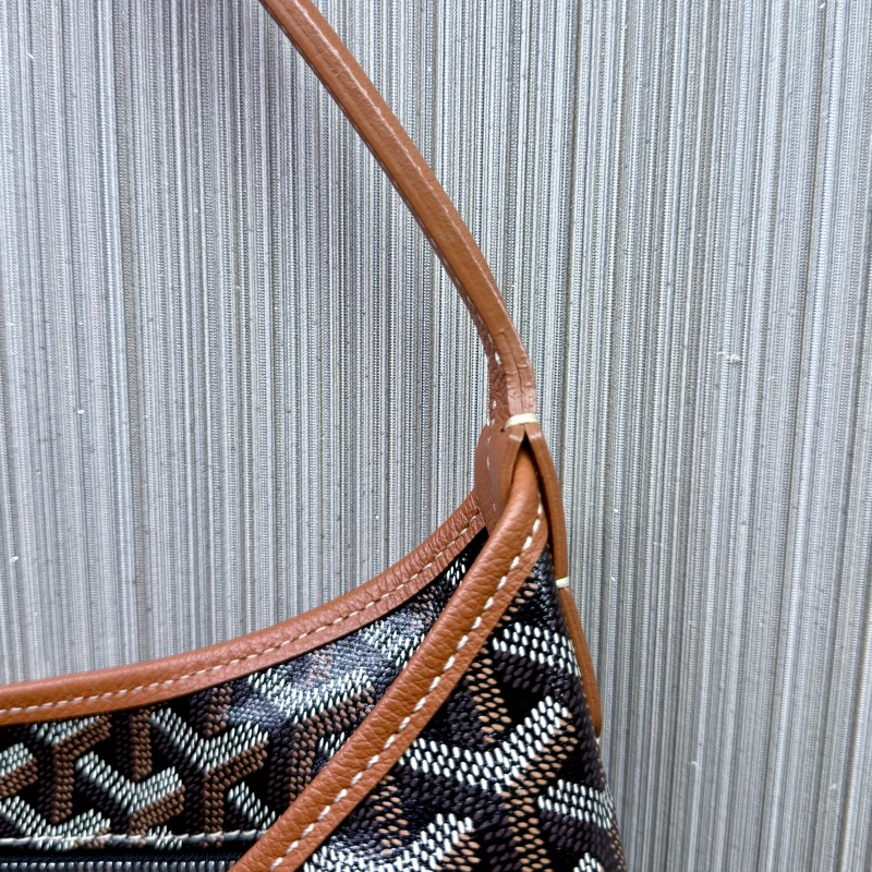 Goyard Hobo Bag 戈雅經典黑棕焦糖色肩背購物袋-16