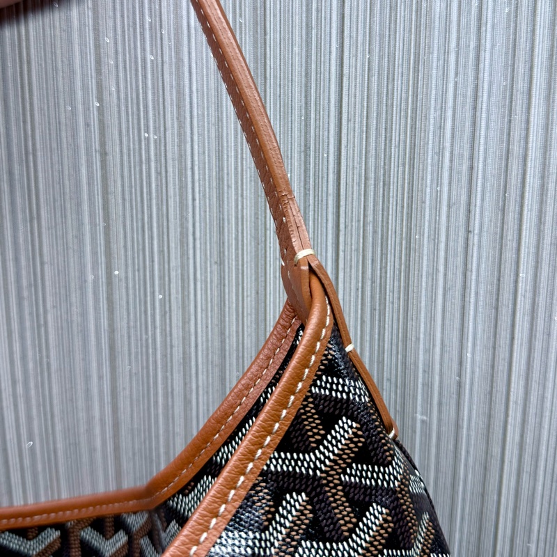 Goyard Hobo Bag 戈雅經典黑棕焦糖色肩背購物袋-17
