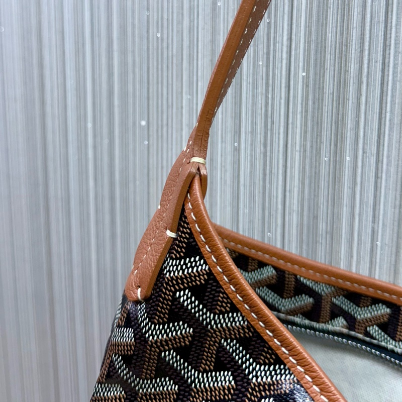 Goyard Hobo Bag 戈雅經典黑棕焦糖色肩背購物袋-18
