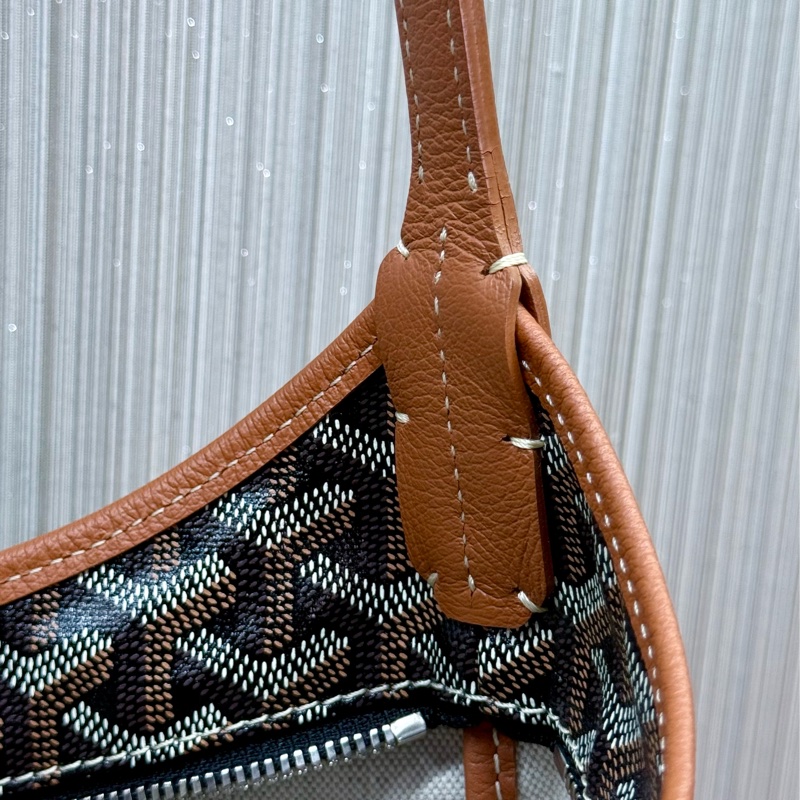 Goyard Hobo Bag 戈雅經典黑棕焦糖色肩背購物袋-19