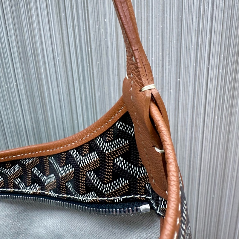 Goyard Hobo Bag 戈雅經典黑棕焦糖色肩背購物袋-21