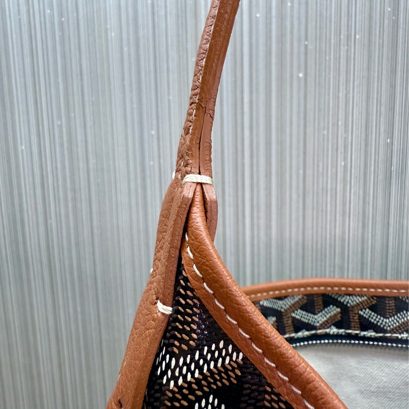 Goyard Hobo Bag 戈雅經典黑棕焦糖色肩背購物袋-22