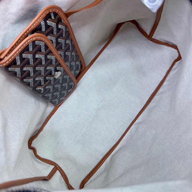 Goyard Hobo Bag 戈雅經典黑棕焦糖色肩背購物袋-31