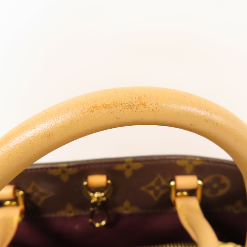 LOUIS VUITTON Monogram Montaigne BB金扣手挽肩背兩用袋棕色-13