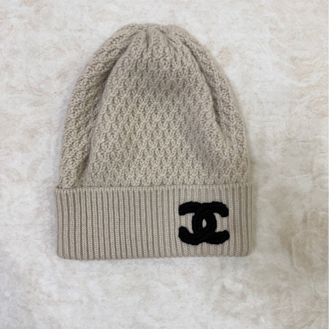 Chanel 毛帽 奶茶色