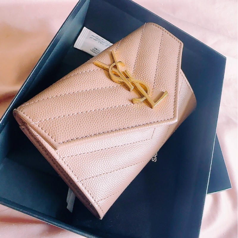 Yves Saint Laurent 鮭魚粉多層卡夾-1