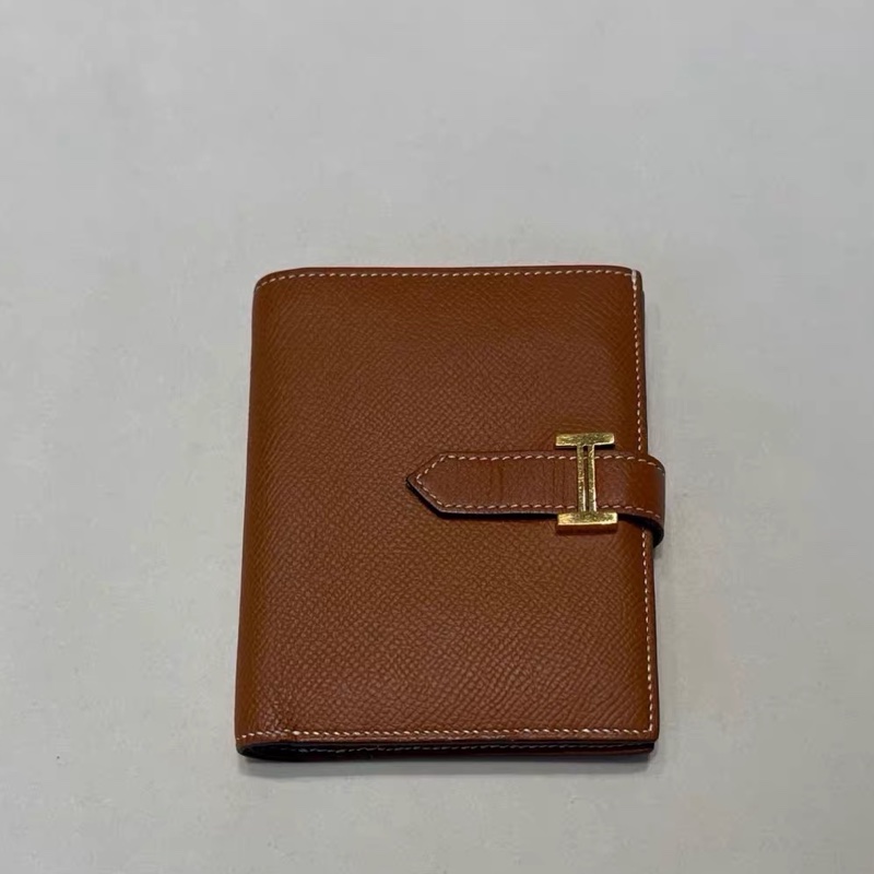 🈶️盒子❤️ 愛馬仕 #金棕 金釦 #bearn #compact #短夾-15