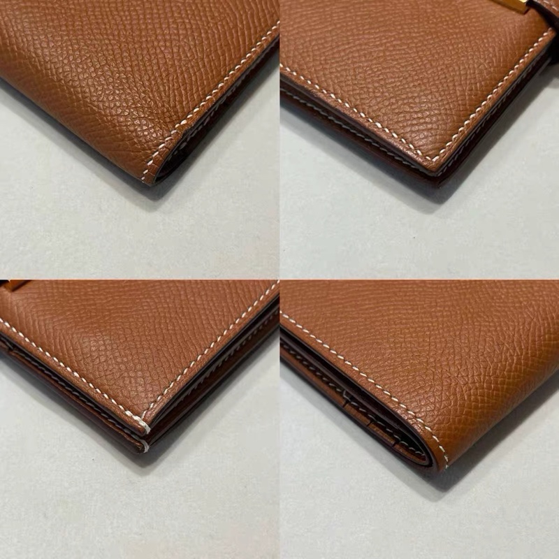 🈶️盒子❤️ 愛馬仕 #金棕 金釦 #bearn #compact #短夾-18