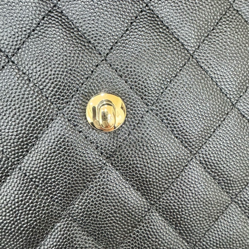 香奈兒 CHANEL 25C 荔枝牛皮郵差包 手提包 雙肩豆腐包 小書包 斜背包 WOC黑金 多種背法-21