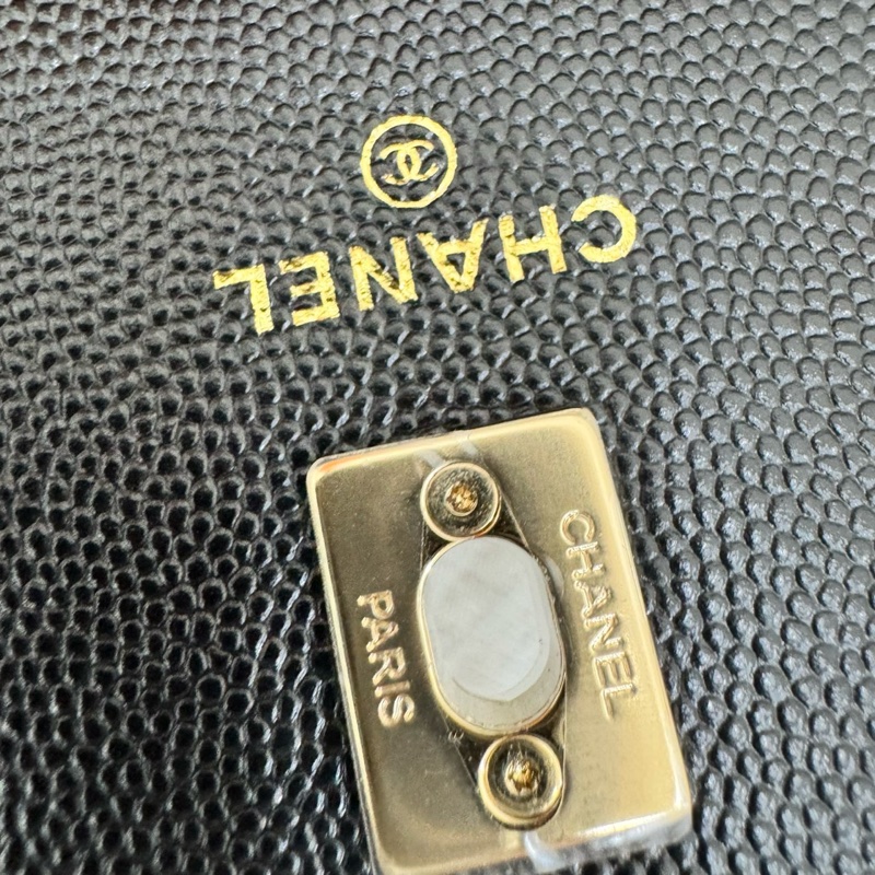 香奈兒 CHANEL 25C 荔枝牛皮郵差包 手提包 雙肩豆腐包 小書包 斜背包 WOC黑金 多種背法-22