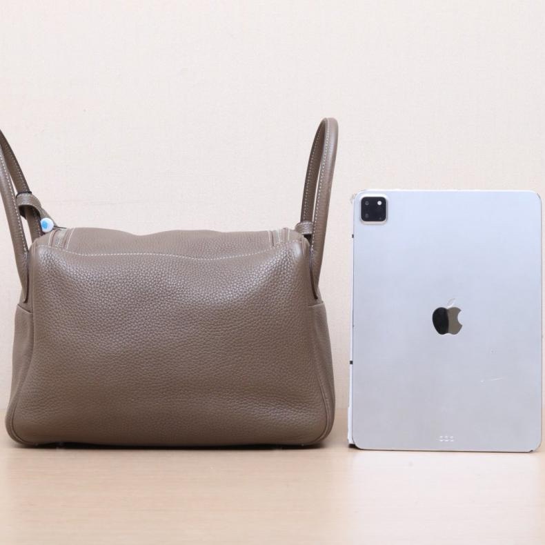 HERMES(愛馬仕) Lindy 30 18大象灰 TC皮 C刻 銀扣-2