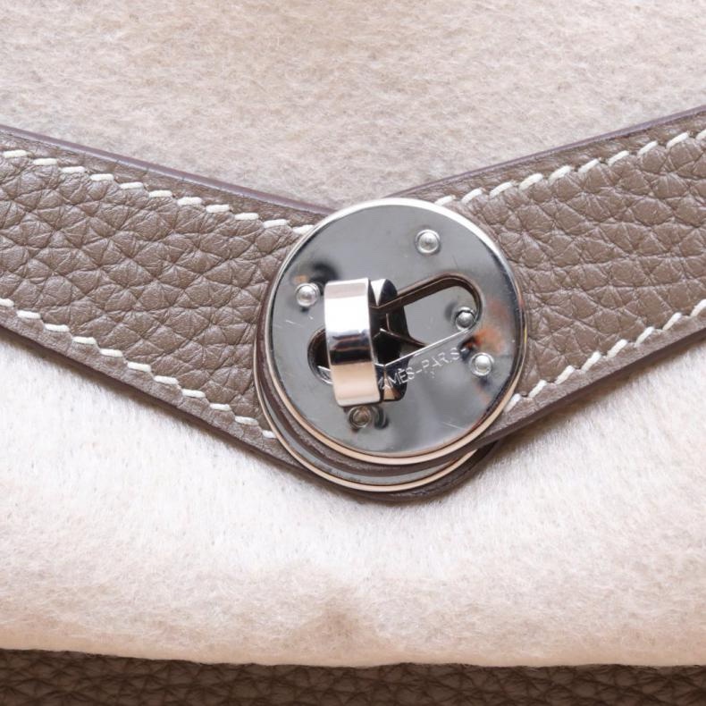 HERMES(愛馬仕) Lindy 30 18大象灰 TC皮 C刻 銀扣-5