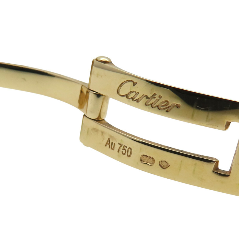 銀色弧形 18K黃金鑽框 Tank Francaise 腕錶 WJTA0023-8