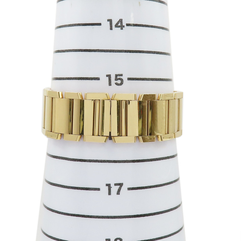 銀色弧形 18K黃金鑽框 Tank Francaise 腕錶 WJTA0023-13