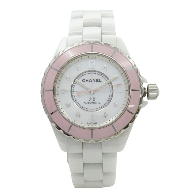 白色錶盤 8PD鑽石 陶瓷 不鏽鋼 J12 Collector 腕錶【CHANEL 香奈兒】 H5199-1