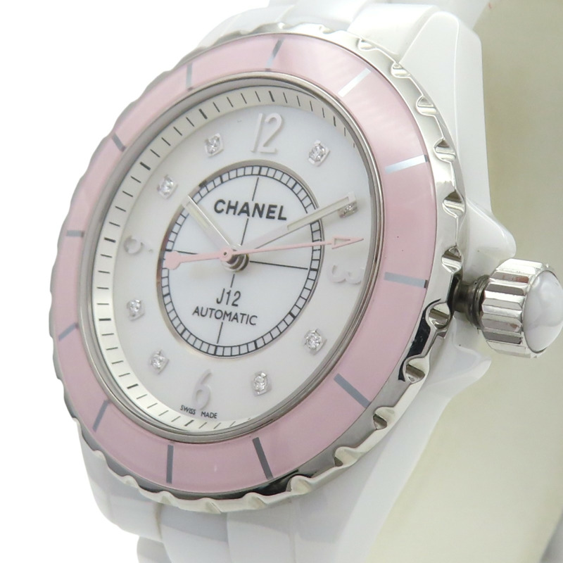 白色錶盤 8PD鑽石 陶瓷 不鏽鋼 J12 Collector 腕錶【CHANEL 香奈兒】 H5199-2