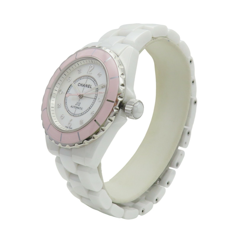白色錶盤 8PD鑽石 陶瓷 不鏽鋼 J12 Collector 腕錶【CHANEL 香奈兒】 H5199-3