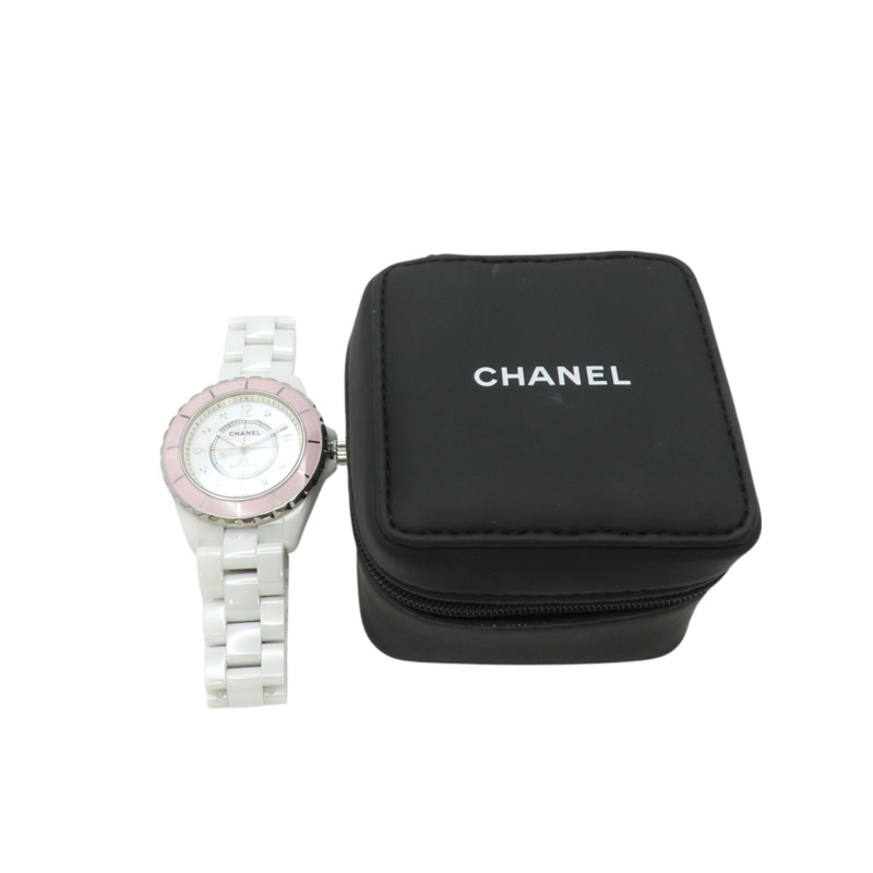 白色錶盤 8PD鑽石 陶瓷 不鏽鋼 J12 Collector 腕錶【CHANEL 香奈兒】 H5199-10