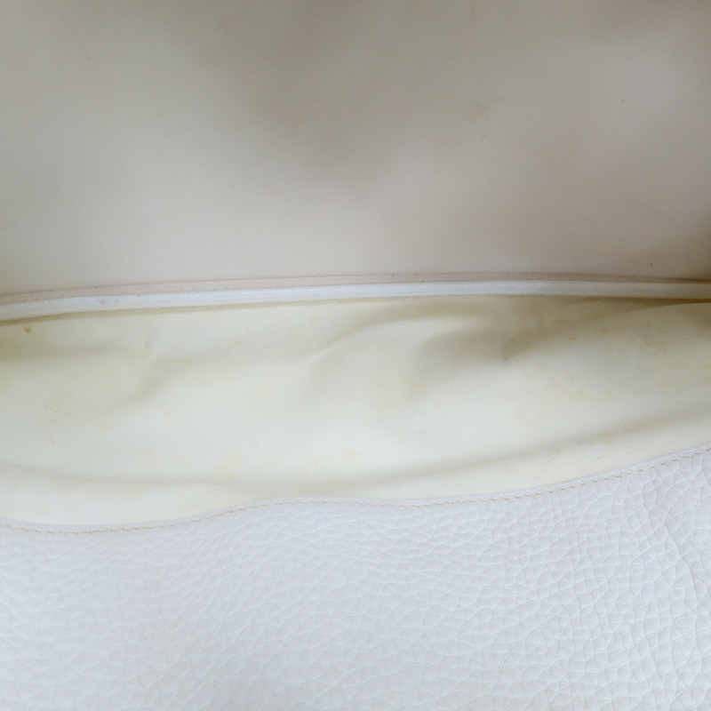 白色 皮革 JPG Shoulder Birkin 42 柏金包 手提包 口J刻 銀扣-5