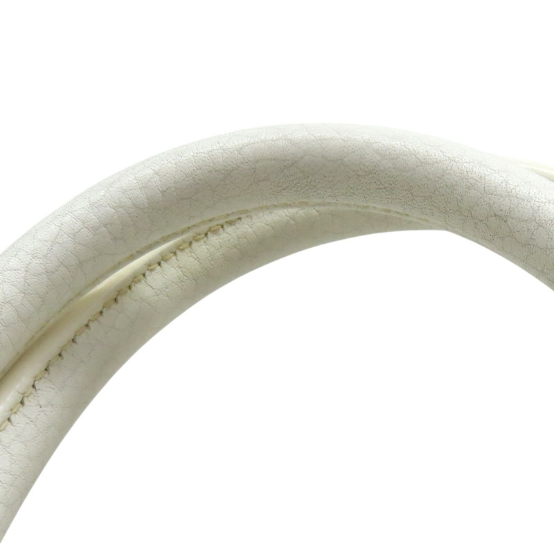 白色 皮革 JPG Shoulder Birkin 42 柏金包 手提包 口J刻 銀扣-13