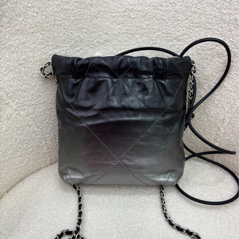 香奈兒/Chanel 22bag 迷你手袋 24C黑銀漸變款 比黑色更好看 芯片 閒置copy 單-3