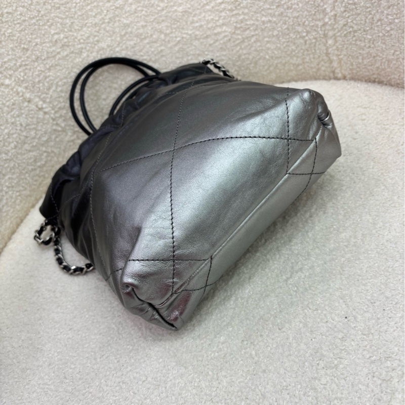 香奈兒/Chanel 22bag 迷你手袋 24C黑銀漸變款 比黑色更好看 芯片 閒置copy 單-4