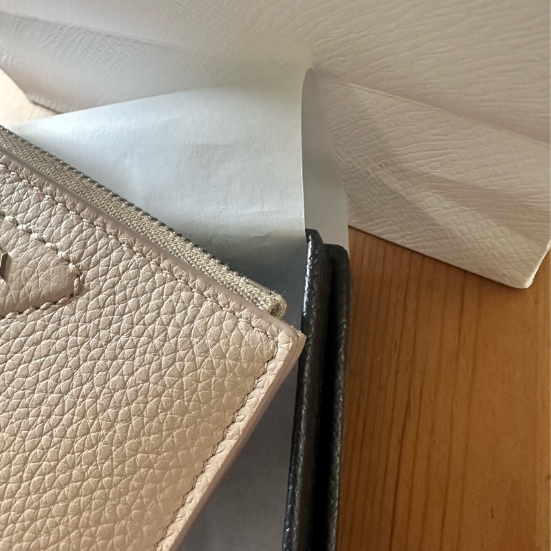 全新羅馬帶回 女士杏色短夾-9