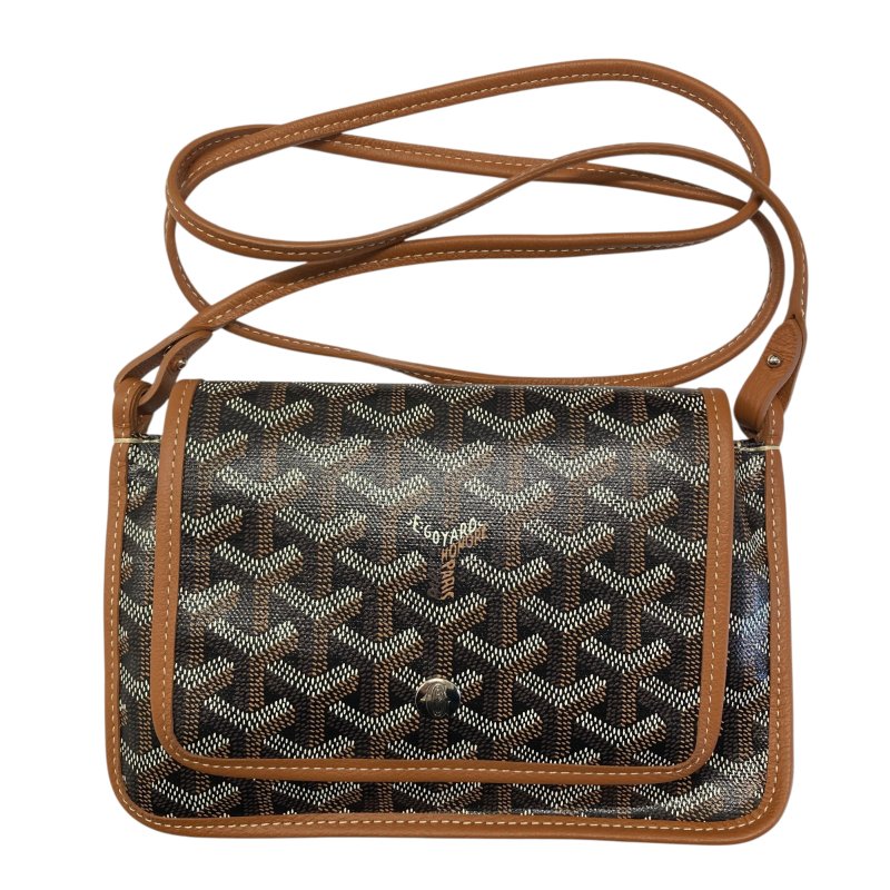 GOYARD 戈雅 PLUMET Goyardine帆布 斜背包 棕色老花-0