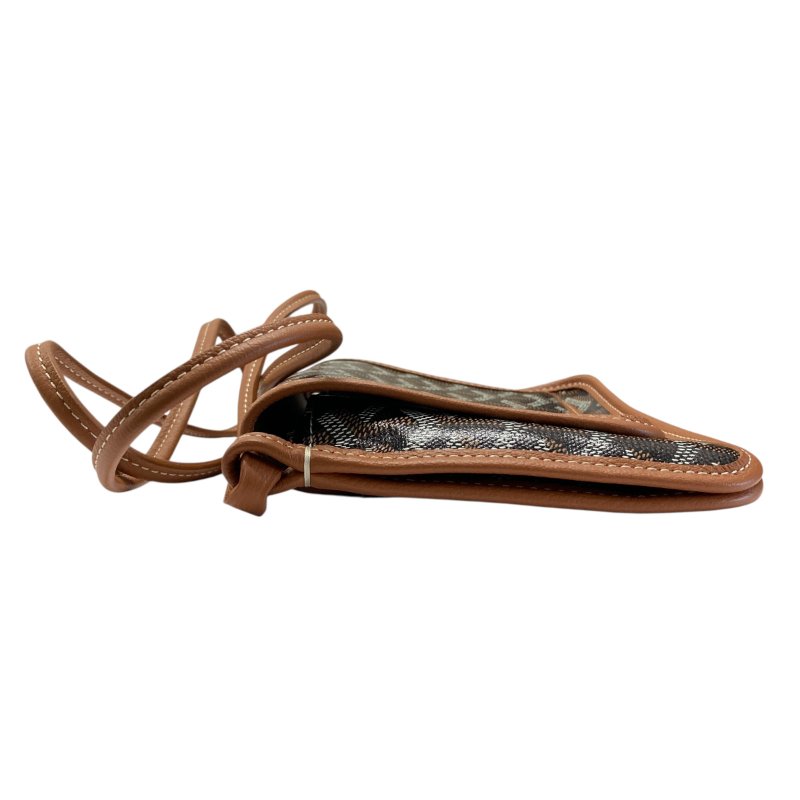 GOYARD 戈雅 PLUMET Goyardine帆布 斜背包 棕色老花-3