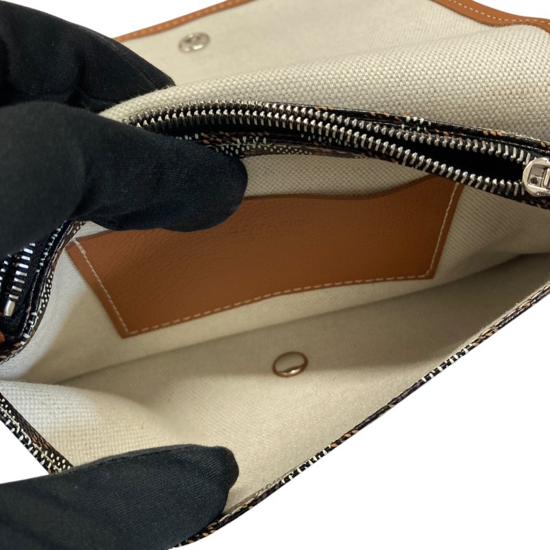 GOYARD 戈雅 PLUMET Goyardine帆布 斜背包 棕色老花-10