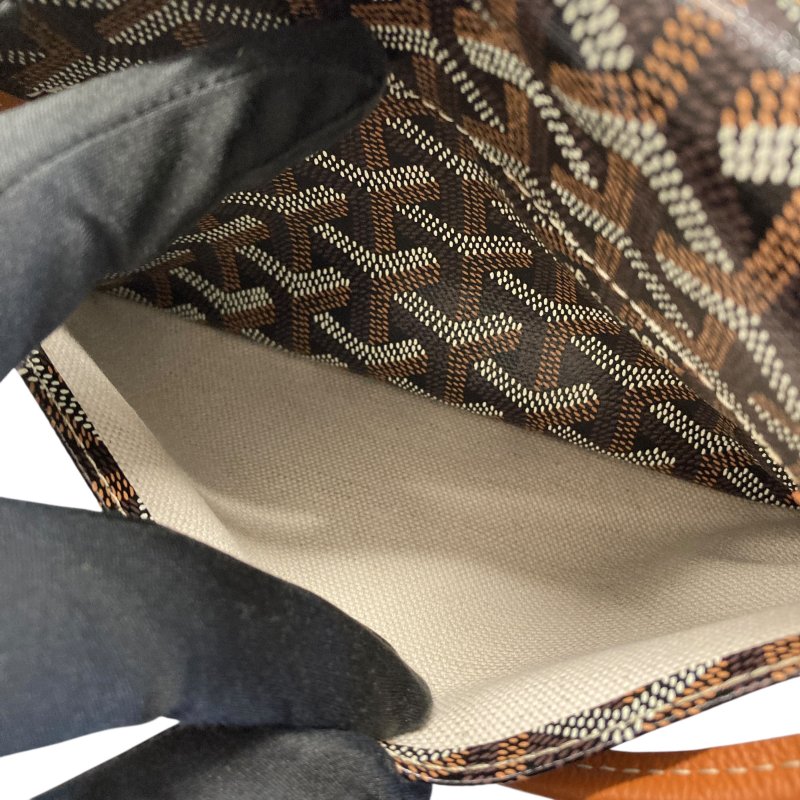 GOYARD 戈雅 PLUMET Goyardine帆布 斜背包 棕色老花-11