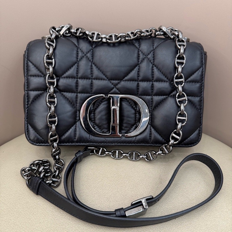 Dior/迪奧 Caro黑色泡芙so black鏈條包 22編碼~-0