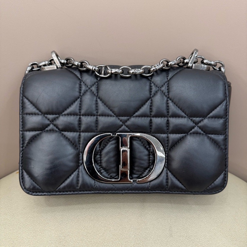 Dior/迪奧 Caro黑色泡芙so black鏈條包 22編碼~-1